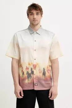 Хлопковая рубашка Dickies, серый