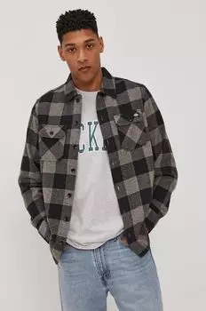 Хлопковая рубашка Dickies, серый