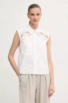 Хлопковая рубашка Dkny, белый