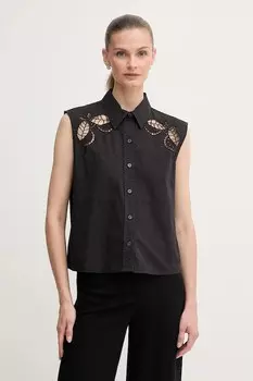 Хлопковая рубашка Dkny, черный