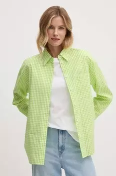 Хлопковая рубашка Dkny, зеленый