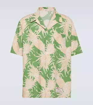 Хлопковая рубашка для боулинга с принтом Valentino, разноцветный