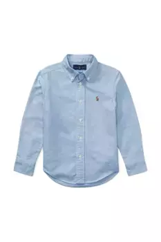 Хлопковая рубашка для детей Polo Ralph Lauren, синий