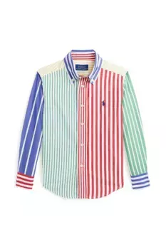 Хлопковая рубашка для детей Polo Ralph Lauren, мультиколор