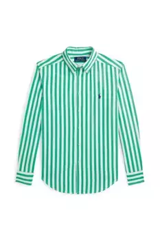 Хлопковая рубашка для детей Polo Ralph Lauren, зеленый