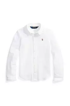 Хлопковая рубашка для детей Polo Ralph Lauren, белый