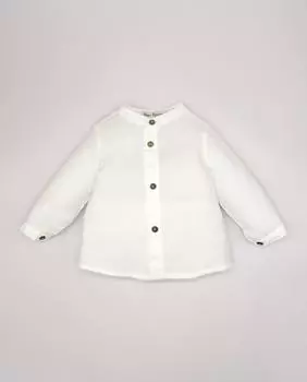 Хлопковая рубашка для мальчика цвета экрю Fina Ejerique, сырой