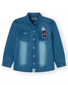 Хлопковая рубашка для мальчика цвета индиго синего цвета Canada House