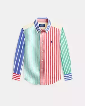 Хлопковая рубашка для мальчика с длинными рукавами Polo Ralph Lauren, многоцветный