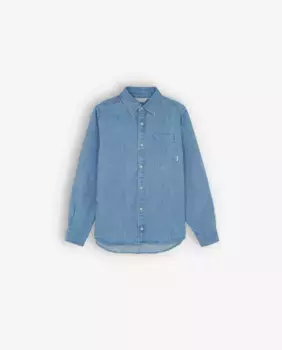 Хлопковая рубашка для мальчика с нагрудным карманом Scalpers, синий