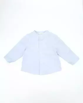 Хлопковая рубашка для мальчика с воротником-стойкой Fina Ejerique, синий