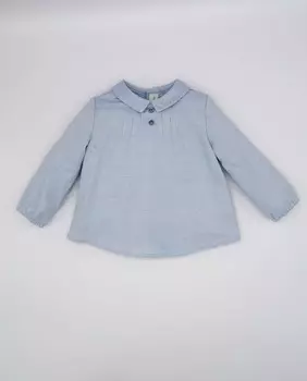 Хлопковая рубашка для мальчика синего цвета Fina Ejerique, синий