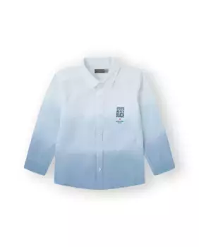 Хлопковая рубашка для мальчиков в белом и синем градиенте Canada House, белый