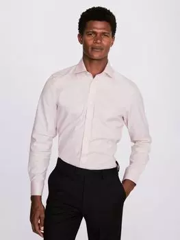 Хлопковая рубашка добби с одинарными манжетами на заказ Moss, розовый