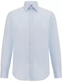 Хлопковая рубашка добби стандартного кроя Boggi Milano, синий