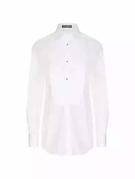 Хлопковая рубашка Dolce&Gabbana, белый