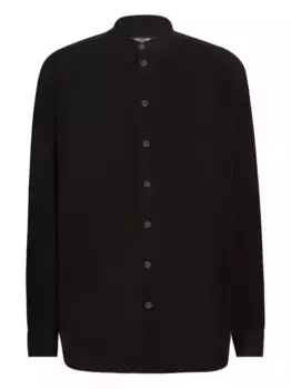 Хлопковая рубашка DOLCE & GABBANA, черный