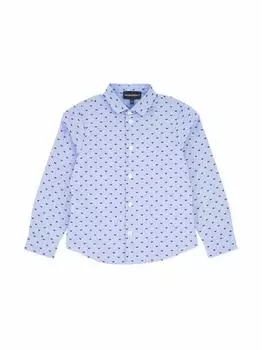 Хлопковая рубашка EMPORIO ARMANI
