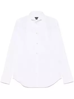 Хлопковая рубашка Emporio Armani, белый