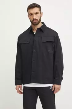 Хлопковая рубашка Essential Adidas Originals, черный