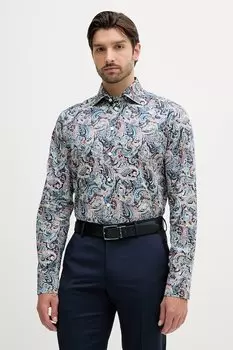 Хлопковая рубашка Eton, темно-синий