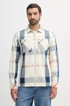 Хлопковая рубашка ETTRICK Barbour, бежевый