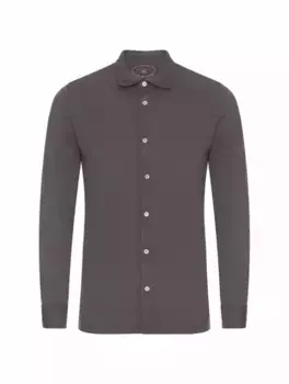 Хлопковая рубашка Fedeli, серый