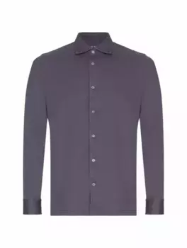 Хлопковая рубашка Fedeli, тёмно-синий