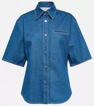 Хлопковая рубашка FERRAGAMO, синий