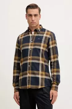 Хлопковая рубашка FOLLEY Barbour, темно-синий