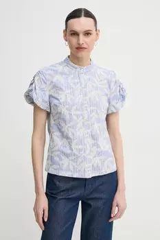 Хлопковая рубашка Fredia Munthe, синий