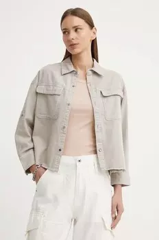 Хлопковая рубашка G-Star Raw, бежевый