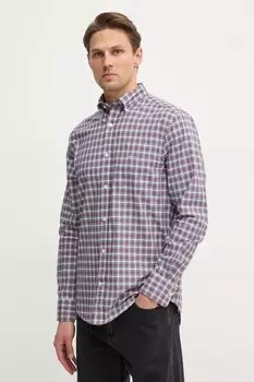 Хлопковая рубашка Gant, бордовый