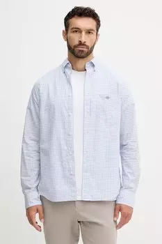 Хлопковая рубашка Gant, синий
