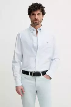 Хлопковая рубашка Gant, синий