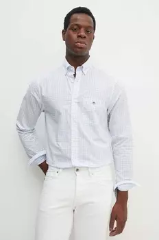 Хлопковая рубашка Gant, синий