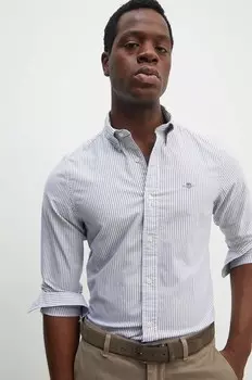 Хлопковая рубашка Gant, синий