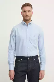 Хлопковая рубашка Gant, синий