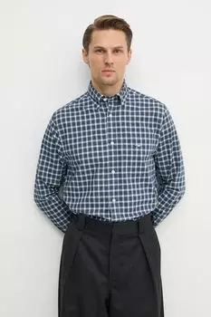Хлопковая рубашка Gant, темно-синий
