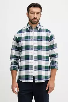 Хлопковая рубашка Gant, зеленый
