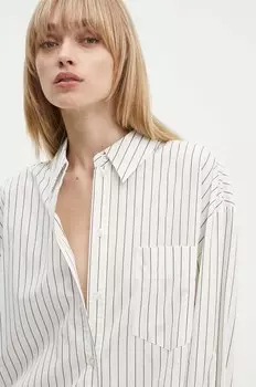 Хлопковая рубашка Gestuz, бежевый