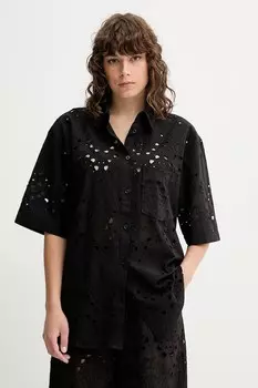 Хлопковая рубашка Gestuz, черный