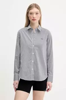 Хлопковая рубашка Guess Jeans, черный