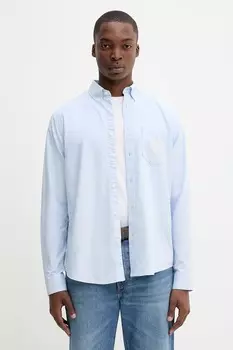 Хлопковая рубашка Guess Jeans, синий