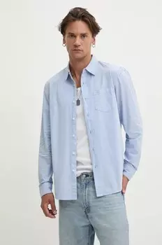 Хлопковая рубашка Guess Jeans, синий