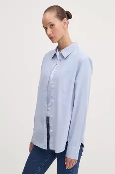 Хлопковая рубашка Guess Jeans, синий