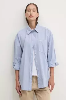 Хлопковая рубашка Guess Jeans, синий