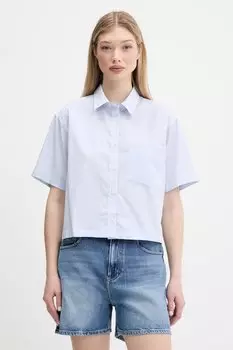 Хлопковая рубашка Guess Jeans, синий