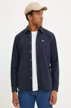 Хлопковая рубашка Guess Jeans, темно-синий