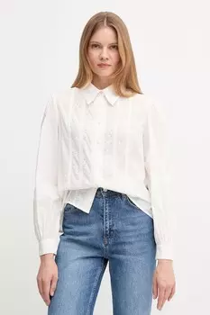 Хлопковая рубашка Hoss Intropia, белый